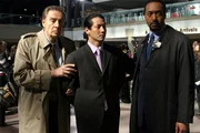 Law & Order "Gaijin" (L-R) Jerry Orbach, Will Yun Lee, Jesse L. Martin