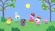 Luzie Locke, Peppa und die anderen Kinder haben ein tolles Spiel erfunden: "So tun als ob".