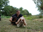 Lisa mit ihren Hunden