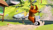 Die Lemminge haben Grizzys Staubsaugerroboter stibitzt, der sich herrlich f&uuml;r Massagen geeignet hatte. Grizzy l&auml;sst sich das nat&uuml;rlich nicht gefallen und bastelt ein Gef&auml;hrt, um die Lemminge zu verfolgen.