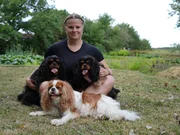 Lisa mit ihren Hunden