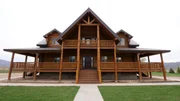 The exterior of the Rockport Cabin in Utah, as seen on HGTV's Log Cabin Living