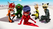 L-R: Volpina, Carapace, Ladybug, Queen Bee, Cat Noir