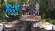 The Lucas Lagoons team building a pool.