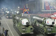 Bei der Milit&auml;rparade im Februar 2023 zum 75. Bestehen des Staates und seiner Armee wird Macht demonstriert.