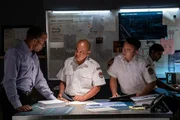 REENACTMENT - A Boeing Representative (played by Marcus Nance), the Main Investigator (played by Von Flores), and another KNKT investigator (played by Allen Keng) discuss what might have caused Lion Air 610 to crash.