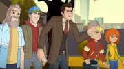 Der Hauptdarsteller Derk ist sauer auf seinen Serienpartner. Angeblich soll er der Saboteur sein - das denken zumindest der Regisseur, der Kameramann, Kalle und auch Steffi.