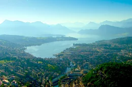 Panorama Aufnahme vom Vierwaldst&auml;ttersee.