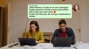 Cyber-Crime-Experte Sharik Reza und Regisseurin Alexandra Venier hatten Kontakt zu Scammern, die sich als Rainhard Fendrich ausgegeben haben.