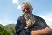 Mankeiwirt Herbert hat Murmeltier Meri als Waisenjunges bekommen und mit der Flasche aufgezogen. Jetzt liebt Meri ihren menschlichen Ziehvater! Mankeiwirt Herbert hat Murmeltier Meri als Waisenjunges bekommen und mit der Flasche aufgezogen. Jetzt liebt Meri ihren menschlichen Ziehvater!