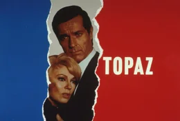 Nicole (Dany Robin, unten) und Andr&eacute; Devereaux (Frederick Stafford, oben) sind dem Spionagering "Topas" auf der Spur ...