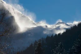 Winter mit Blick auf Totes Gebirge.