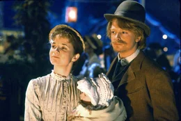 Im Wilden Westen des Jahres 1885: Maggie und Seamus McFly (Lea Thompson, Michael J. Fox).