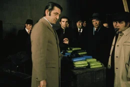 Drogenboss Charnier (Fernando Rey,l.) plant einen Mordanschlag auf Detective Jimmy "Popeye" Doyle.
