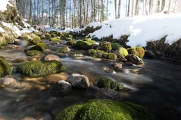 B&auml;che &ndash; genannt Strummen &ndash; zur Schneeschmelze bei Pichl-Kainisch.