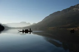 Grundlsee im Herbst mit Lechpartie auf Plette.