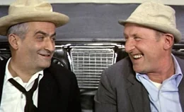 Leopold Saroyan (Louis de Fun&egrave;s, l), Antoine Marechal (Bourvil, r)
