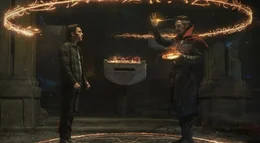 v.li.: Peter Parker / Spider-Man (Tom Holland), Dr. Stephen Strange (Benedict Cumberbatch)