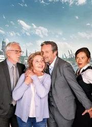V. li. n. re.: Robert (Ernst St&ouml;tzner), Ulla (Michaela May) Paul (Helmut Zierl) und Rita (Angela Roy)