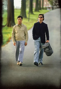 L-R: Raymond Babbitt (Dustin Hoffman), Charlie Babbitt (Tom Cruise)