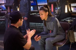 L-R: J.J. Abrams und Zoe Saldana