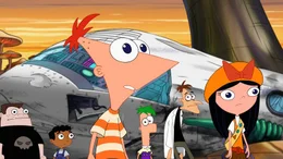 L-R: Buford, Baljeet, Phineas, Ferb,Heinz Doofenshmirtz, Isabella