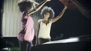 The twins leaving the trailer.