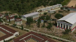 Die antike St&auml;tte Olympia, wie sie Ende des 4. Jahrhunderts vor Christus ausgesehen haben k&ouml;nnte.
