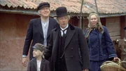 (v.li.): Jan Ohlsson (Michel), Björn Gustafson (Alfred), Allan Edwall (Anton), Emy Storm (Alma).