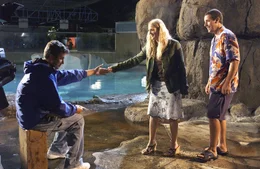 L-R: Director Peter Segal, Lucy (Drew Barrymore), Henry (Adam Sandler)