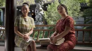 L-R: Young Grandma (Jamie Chung), Shu Shu (Stephanie Hsu)