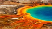 Die "Grand Prismatic Spring" im Yellowstone-Nationalpark ist die gr&ouml;&szlig;te Thermalquelle in den USA.