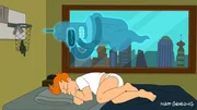 Bender versucht als Geist mit allen Mitteln, Fry durch einen Schock zu Tode zu bringen, was ihm auch fast  gelingt.