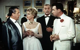 Gunther Philipp (l.), Waltraut Haas (2.v.l.), Peter Alexander (r.)