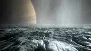 Der Saturnmond Enceladus ist ein eisige Welt. Dennoch gibt es auf ihm vulkanische Aktivit&auml;t. Eisvulkane spucken Font&auml;nen aus, die bis ins All reichen.