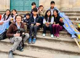 Gilles de Maistre w&auml;hrend Dreharbeiten in Bolivien