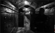 Im ehemaligen geheimen Leitstand f&uuml;r Atomraketen mitten in Moskau. Verbindungstunnel der Hauptr&ouml;hren.