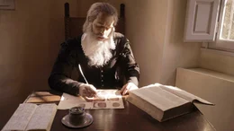 Der alte Galileo Galilei (Gaetano Tizzano): nach seiner Verurteilung durch die Inquisition schreibt er sein Hauptwerk, die "Discorsi".