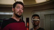 William Thomas 'Will' Riker (Jonathan Frakes) und Geordi La Forge (LeVar Burton)