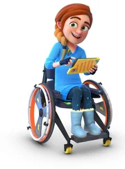 Keyboarderin Rubi ist superschlau. Als Tochter eines Wissenschaftlers hat sie die Wissenschaft quasi im Blut. So hat sie ihrem Rollstuhl ein technisches Upgrade gegeben und lässt sich von nichts und niemanden etwas auf die Nase binden.