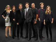 CRIMINAL MINDS - "Criminal Minds" stars Kirsten Vangsness as Penelope Garcia, Jeanne Tripplehorn as Alex Blake, Joe Mantegna as David Rossi, Thomas Gibson as Aaron Hotchner, Shemar Moore as Derek Morgan, Matthew Gray Gubler as Dr. Spencer Reid and A.J. Cook as Jennifer "JJ" Jareau.
