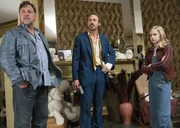Die clevere Holly (Angourie Rice) unterst&uuml;tzt ihren Vater (Ryan Gosling, M.) und seinen Partner Jackson Healy (Russell Crowe) bei der Suche nach Amelia.