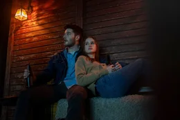 Froy Gutierrez as &ldquo;Ryan&rdquo; and Madelaine Petsch as &ldquo;Maya&rdquo; in THE STRANGERS Trilogy, a Lionsgate release. Photo Credit: John Armour for Lionsgate