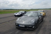 In front: Porsche Boxster. In front: Porsche Boxster.