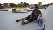 Zack Mulligan (l.) mit seinem Sohn Elliot Mulligan