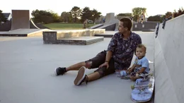 Zack Mulligan (l.) mit seinem Sohn Elliot Mulligan