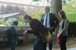(v.l.n.r.) Auggie (Jacob Tremblay); Isabel (Julia Roberts); Nate (Owen Wilson); Via (Izabela Vidovic)