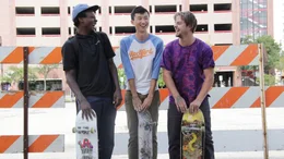 Die Skater v.l.: Keire Johnson, Bing Liu und Zack Mulligan