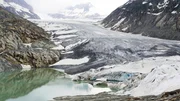 Die Gletscherzunge des Rhonegletschers, Schweiz
