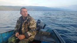 Der albanische Fischer Toni Bllazhde auf dem &auml;ltesten See Europas dem Ohridsee